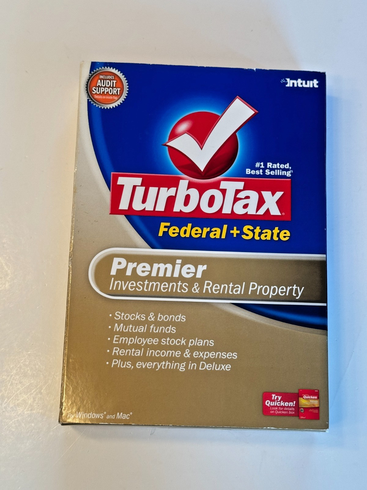 NEW 2007 TurboTax Premier Federal – Investment – Rental Owners Tax Software