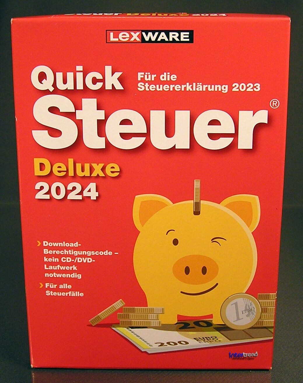 Lexware QuickSteuer Deluxe 2024 Vollversion Box Handbuch Steuerjahr 2023 OVP NEU