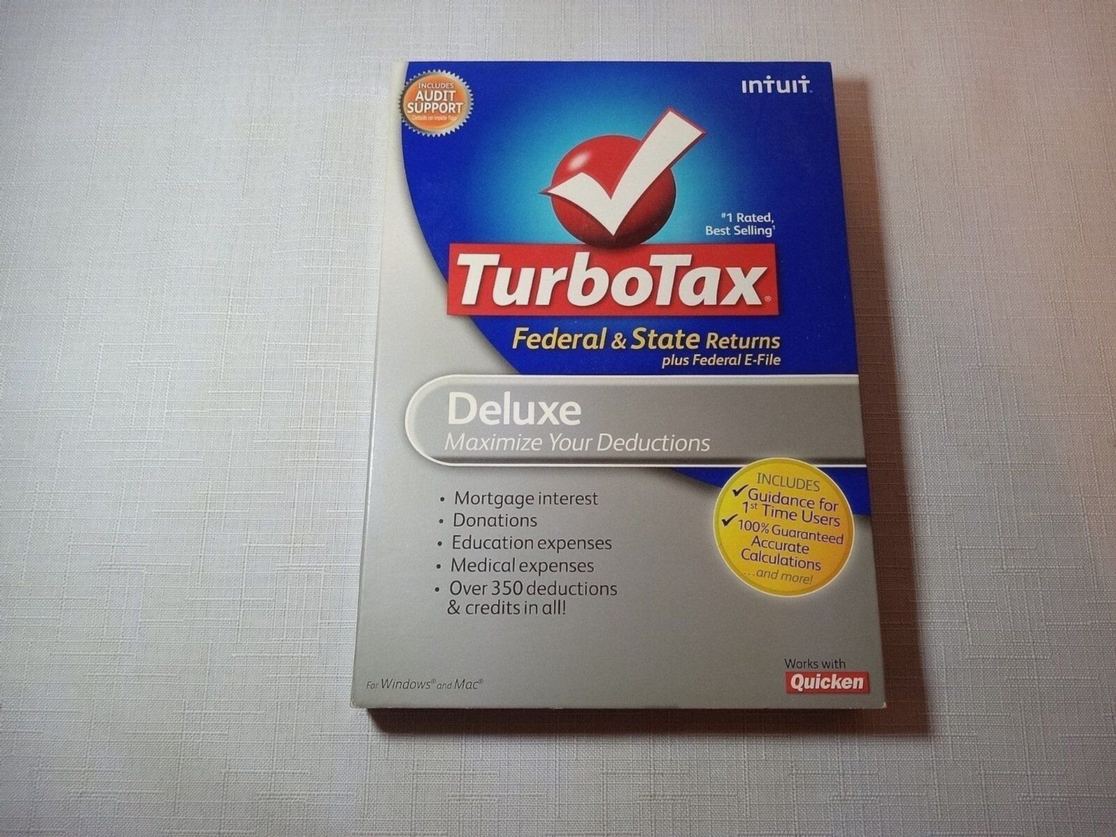 Intuit TurboTax Deluxe Federal and State For Windows & Mac – Tax Year 2009