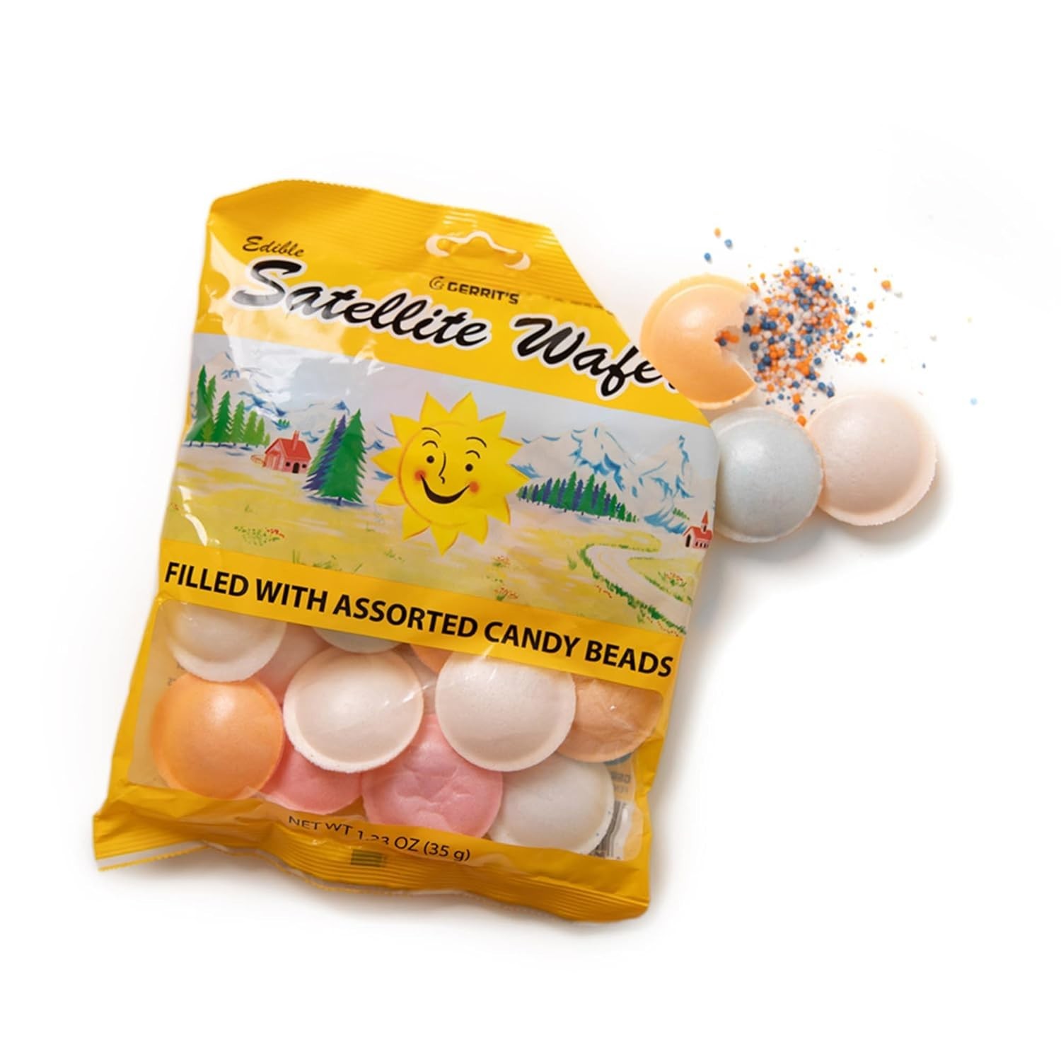 Guilt-Free 1.23 Ounce Satellite Wafers – 40- Classic Candy for All Ages
