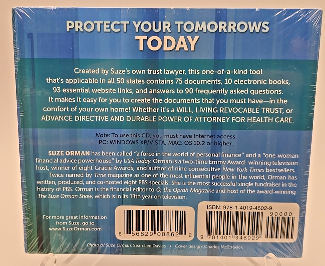 SUZE ORMAN Protect Your Tomorrows Today CD-ROM Must-Have Documents SEALED