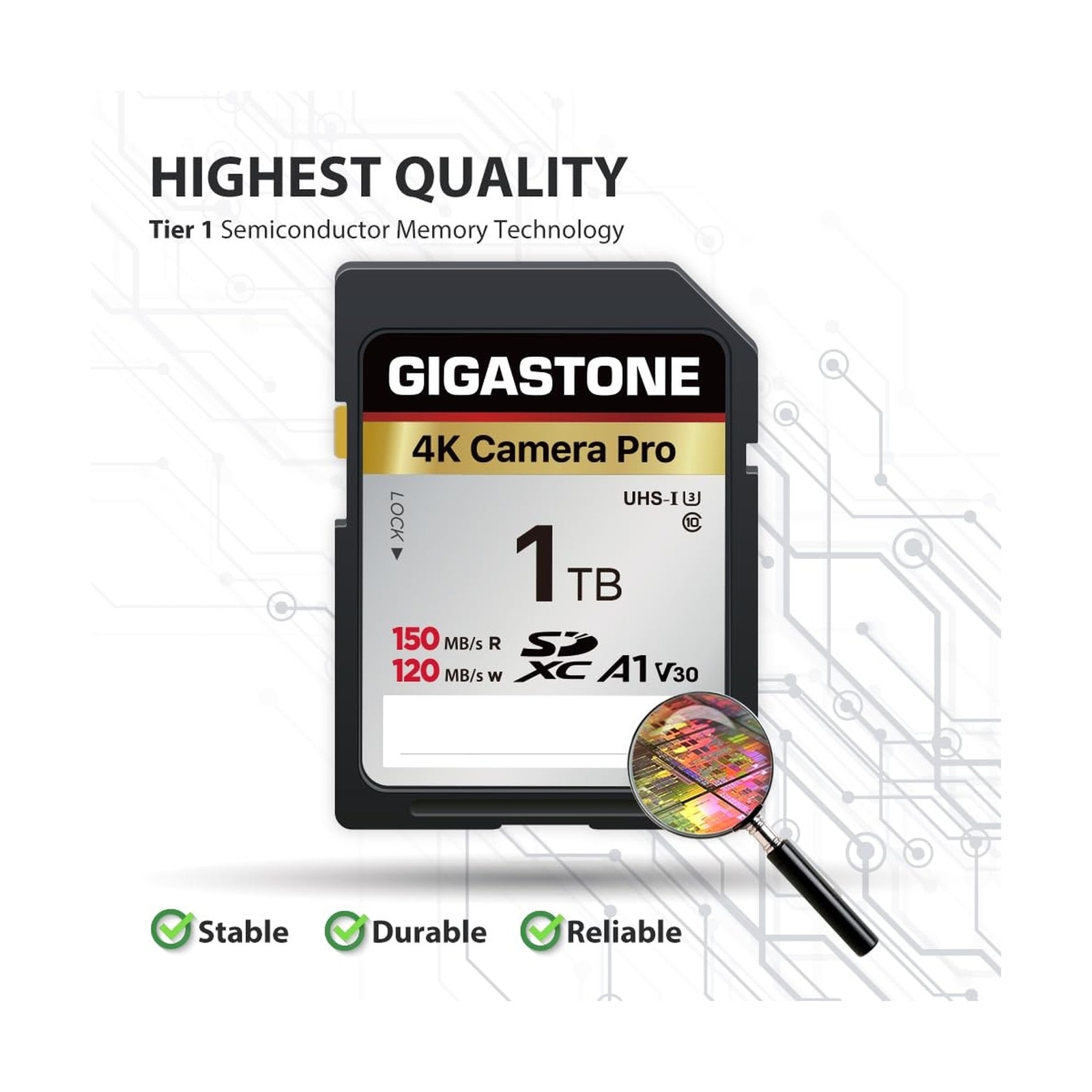 [5-Yrs Free Data Recovery] GIGASTONE 1TB SDXC Memory Card 4K Pro Series Camer…