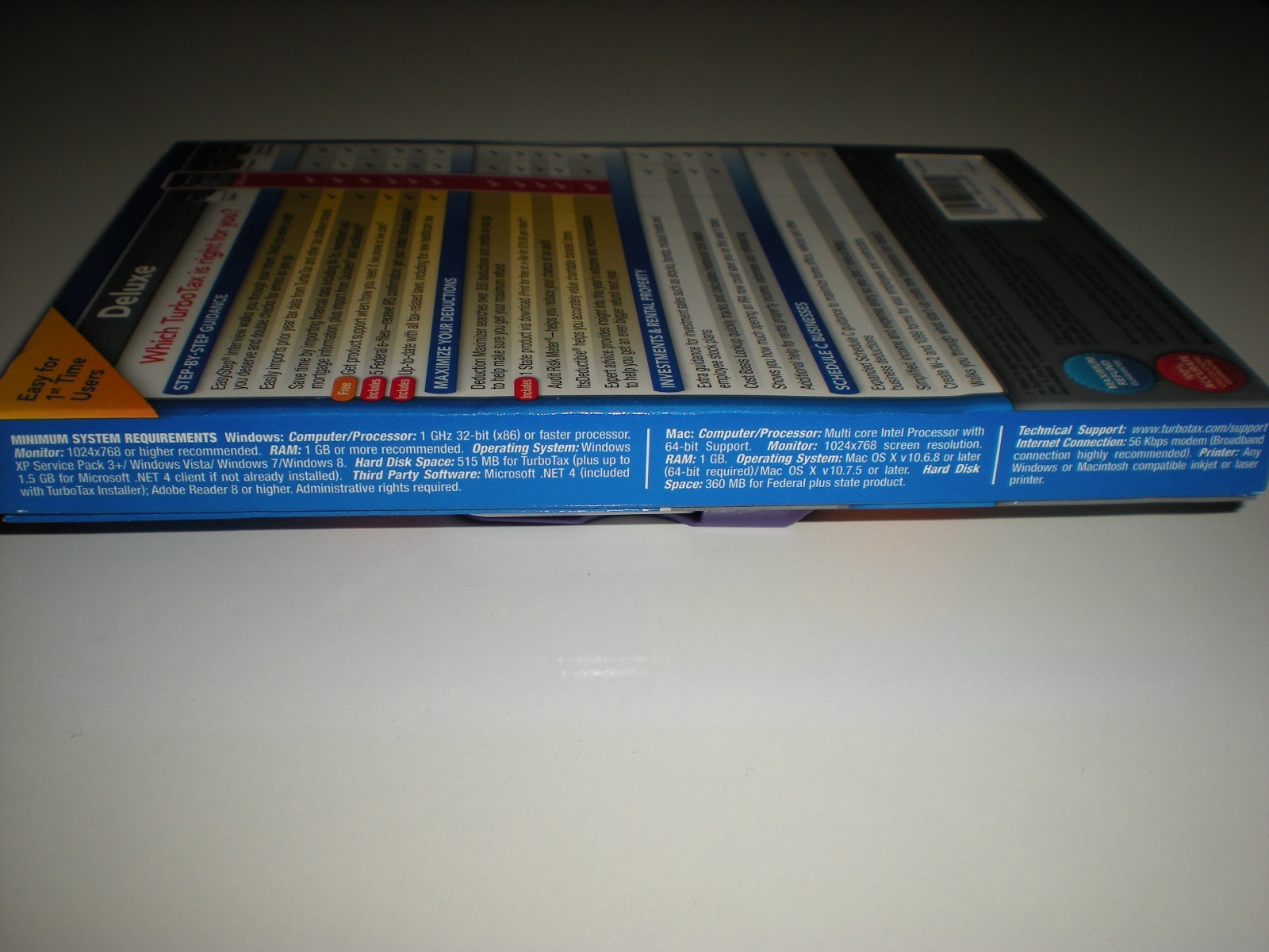 Turbotax 2013 Deluxe. Federal & State + Federal E-file. Ugly new sealed box.