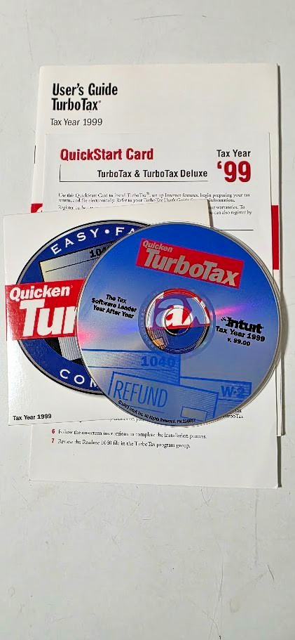 Lot Vintage Quicken TurboTax 1995-2010 (except 1997) Software Programs-15 total