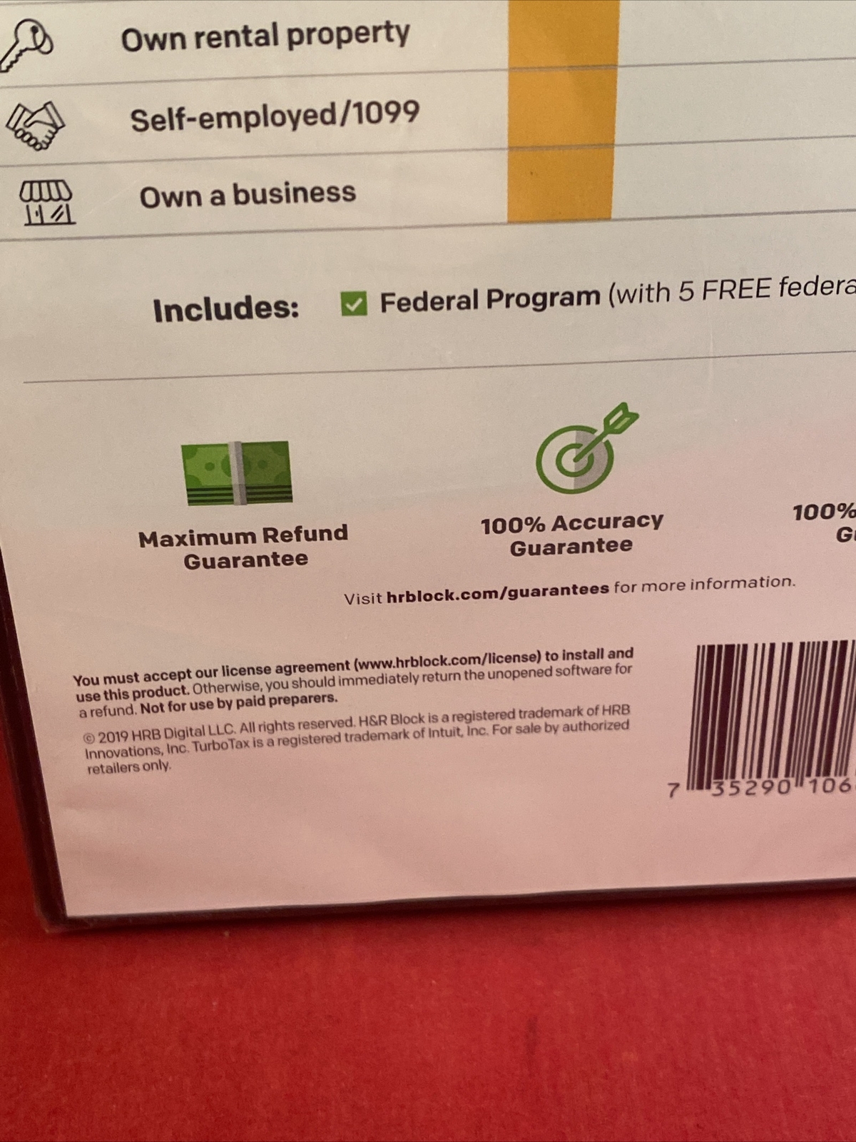 H&R BLOCK Tax Software Basic 2019 for PC/MAC – NEW/SEALED