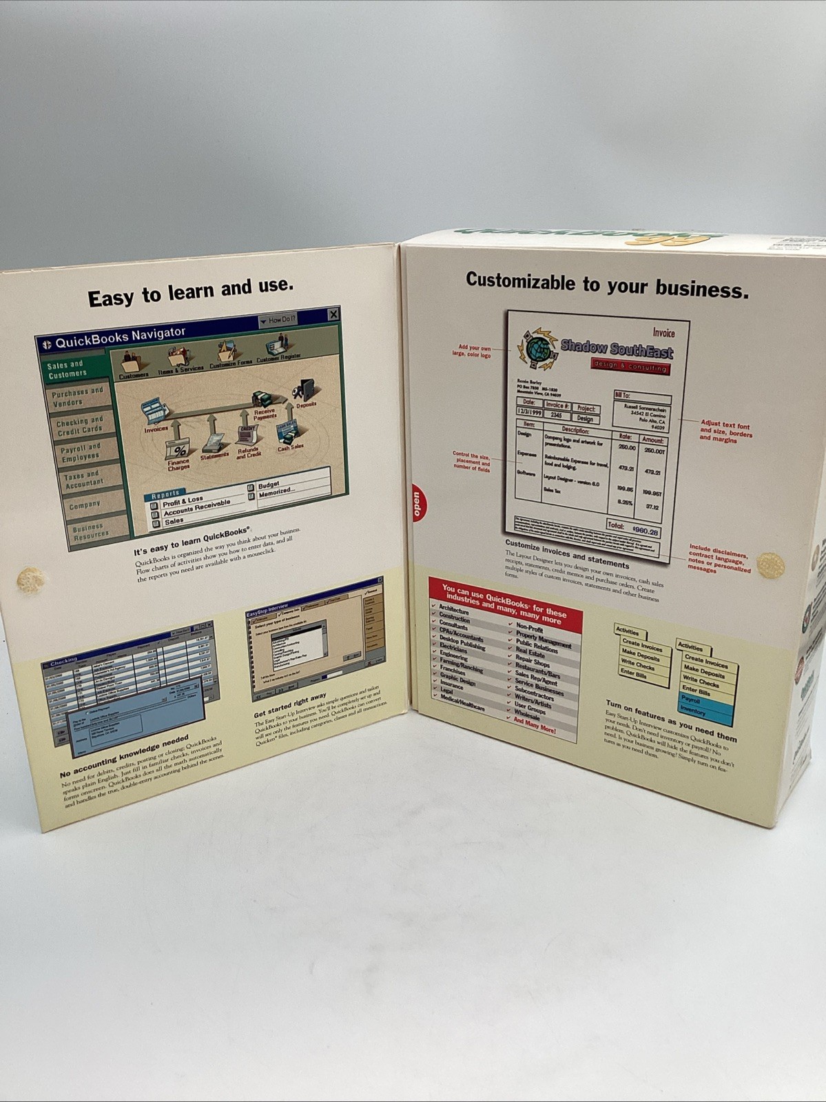 Quicken Financial Solutions Intuit QuickBooks 99 Accounting Software Windows