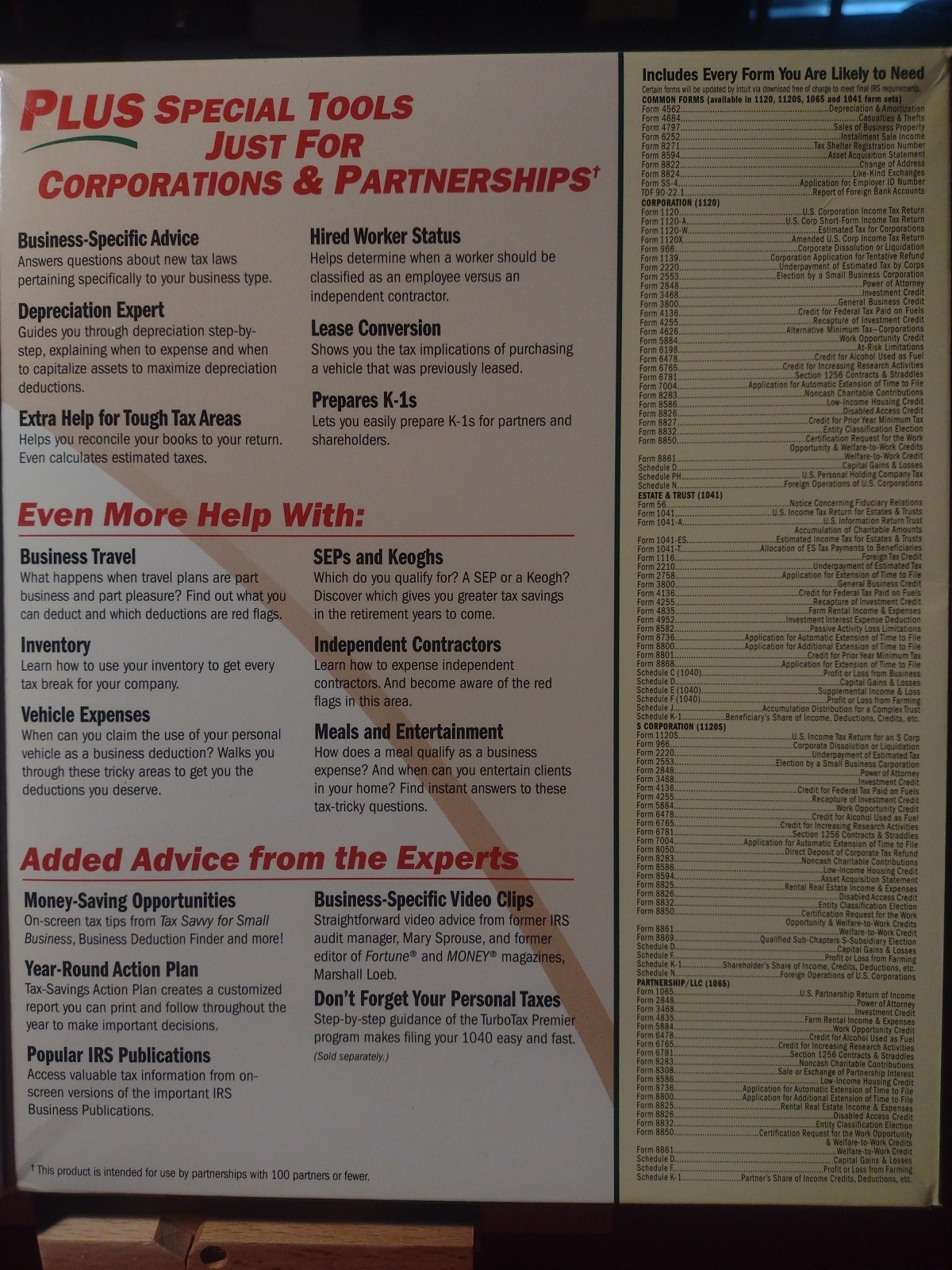 2002 TurboTax Business Federal CD Windows