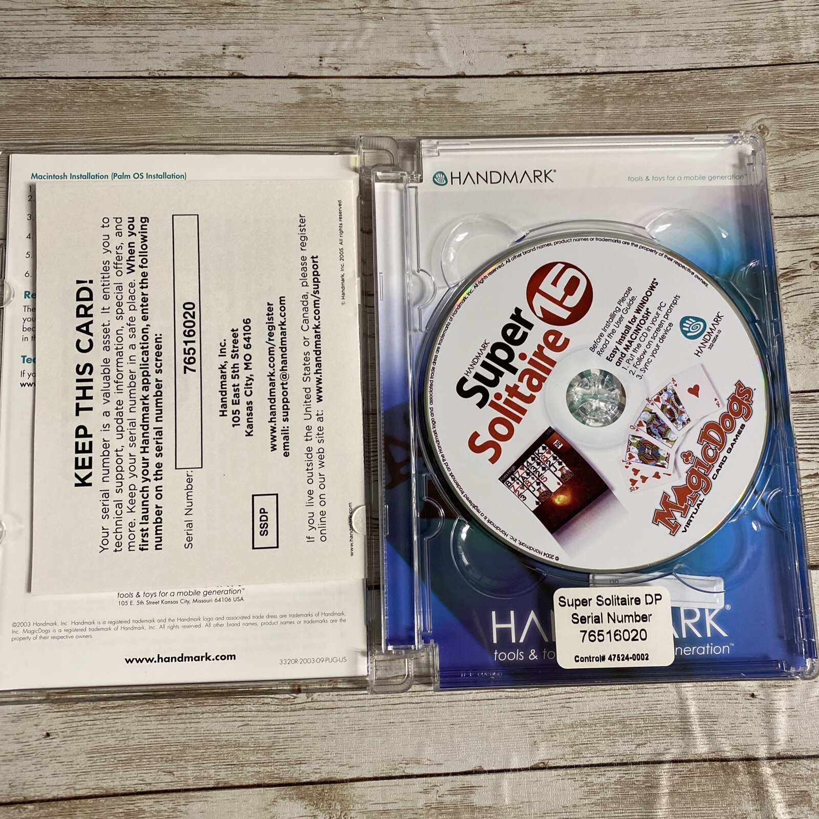 SUPER SOLITAIRE 15 GAMES FOR PALM OS OR POCKET PC BY HANDMARK Free Shipping