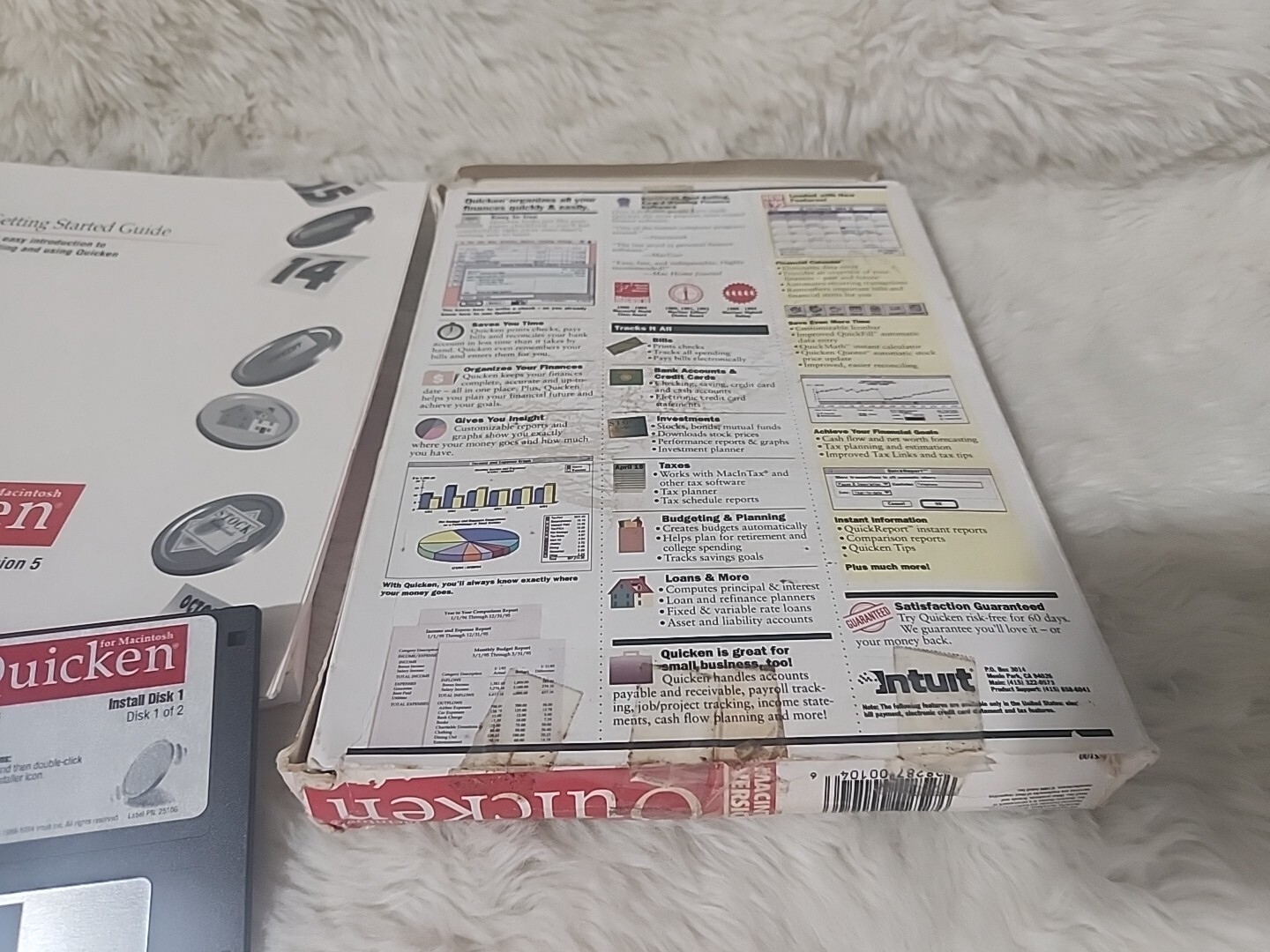 Quicken for Macintosh Version 5 New for 95 • 3.5″ Floppy Big Box Software Intuit