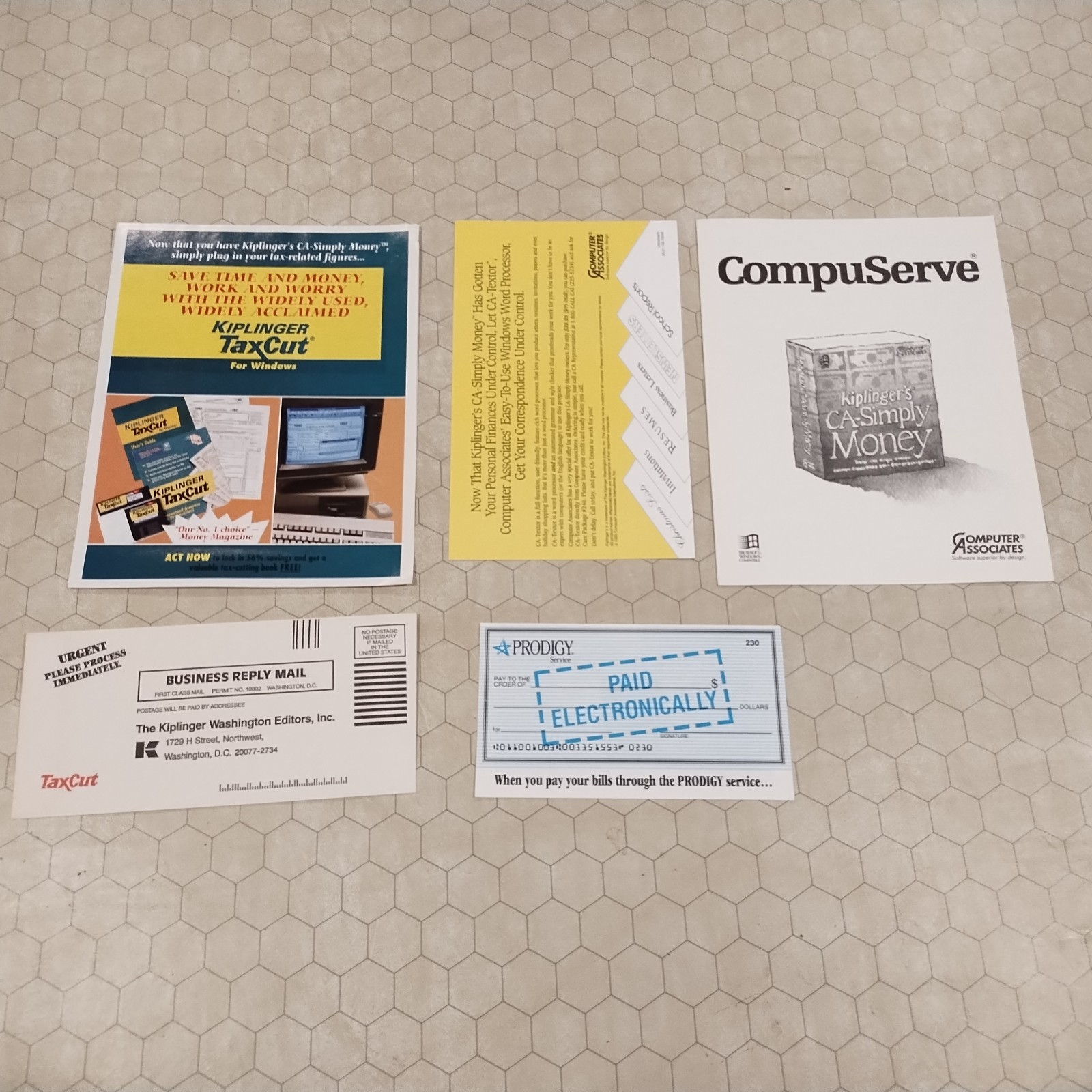 Kiplinger’s CA-Simply Money, Windows 3.1, sealed floppy disks, 1993