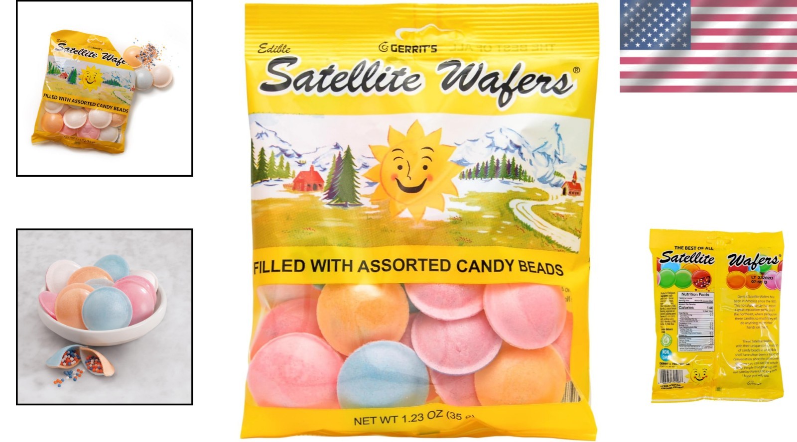 Guilt-Free 1.23 Ounce Satellite Wafers – 40- Classic Candy for All Ages