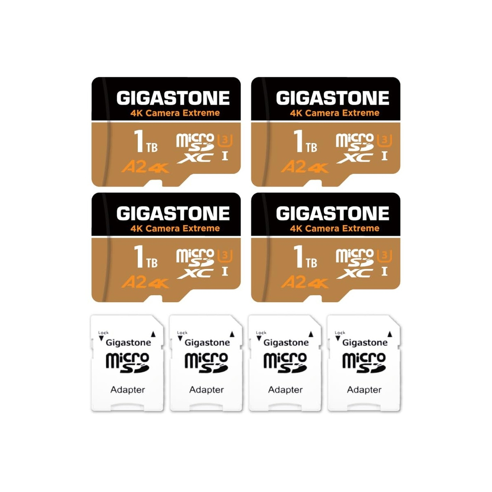 [5-Yrs Free Data Recovery] Gigastone 1TB Micro SD Card 4-Pack, Camera Extreme…
