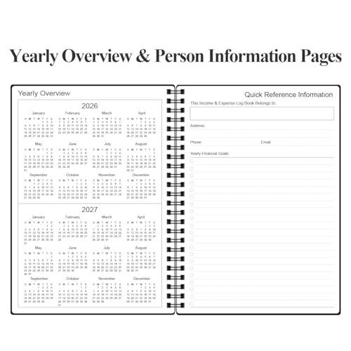 Income & Expense Log Book – A5 Income and Expense Tracker 5.8″ x 8.5″ Black