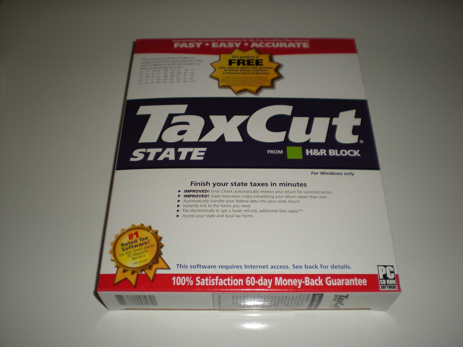 H&R Block TaxCut 2003 State version. New in box.