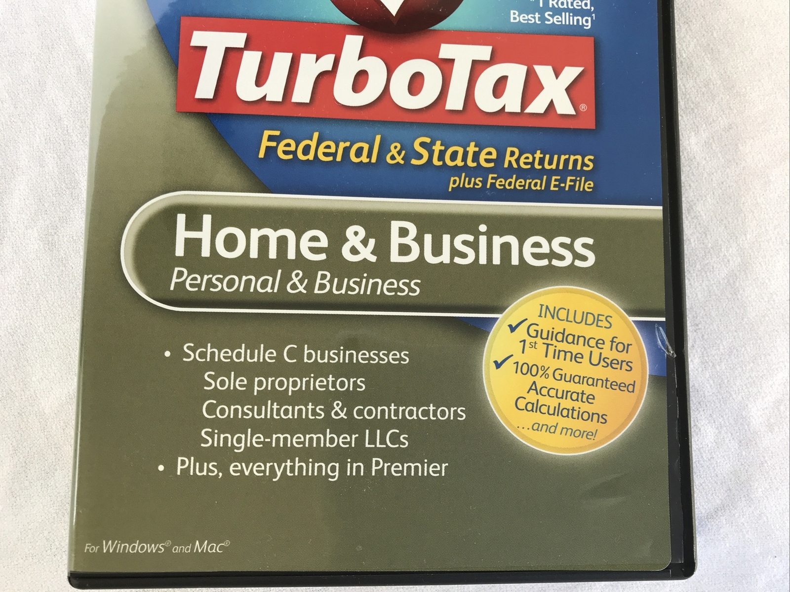 TurboTax Turbo Tax Home & Business Fed + State 2012