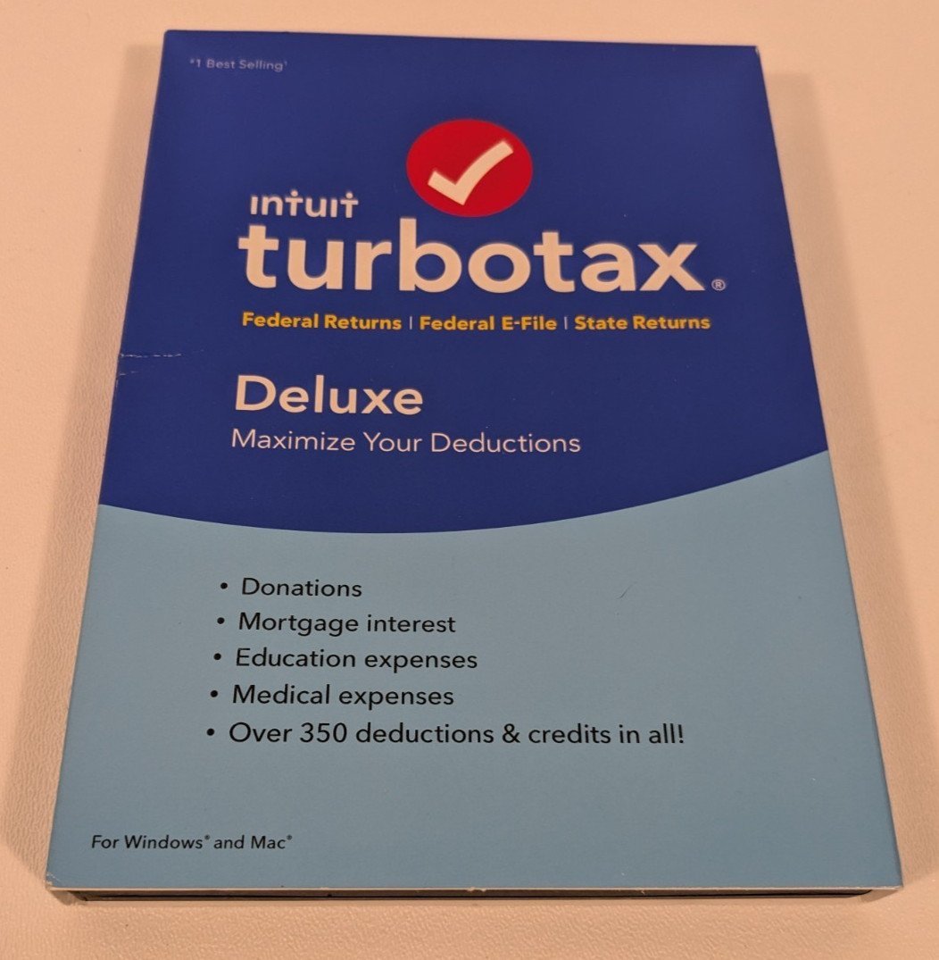 Intuit Turbotax Deluxe + State 2018 Pre-Owned – No Codes – For Collecting Only