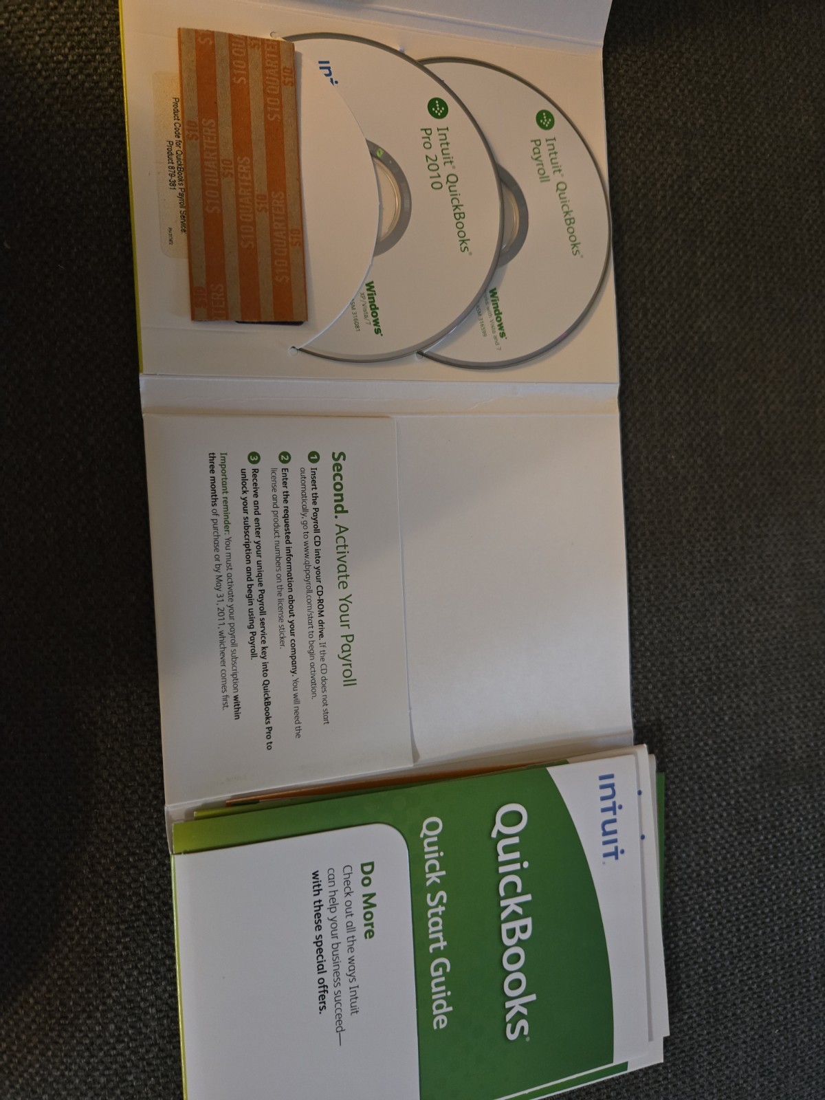 2010 Intuit QUICKBOOKS Desktop Pro with Payroll Preowned with license