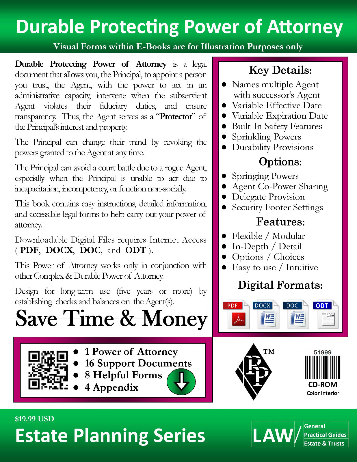 Durable Protecting Power of Attorney – Full Version – CD-ROM Only