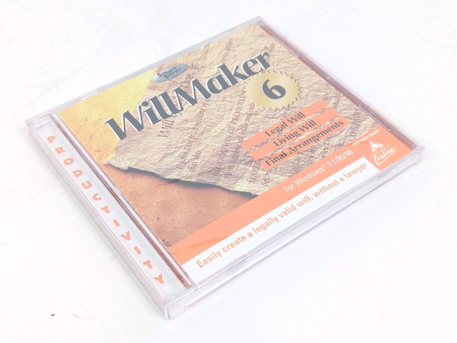 Willmaker 6 CD Legal Will Living Will Final Arrangements Win 3.1/95/98 1998 New