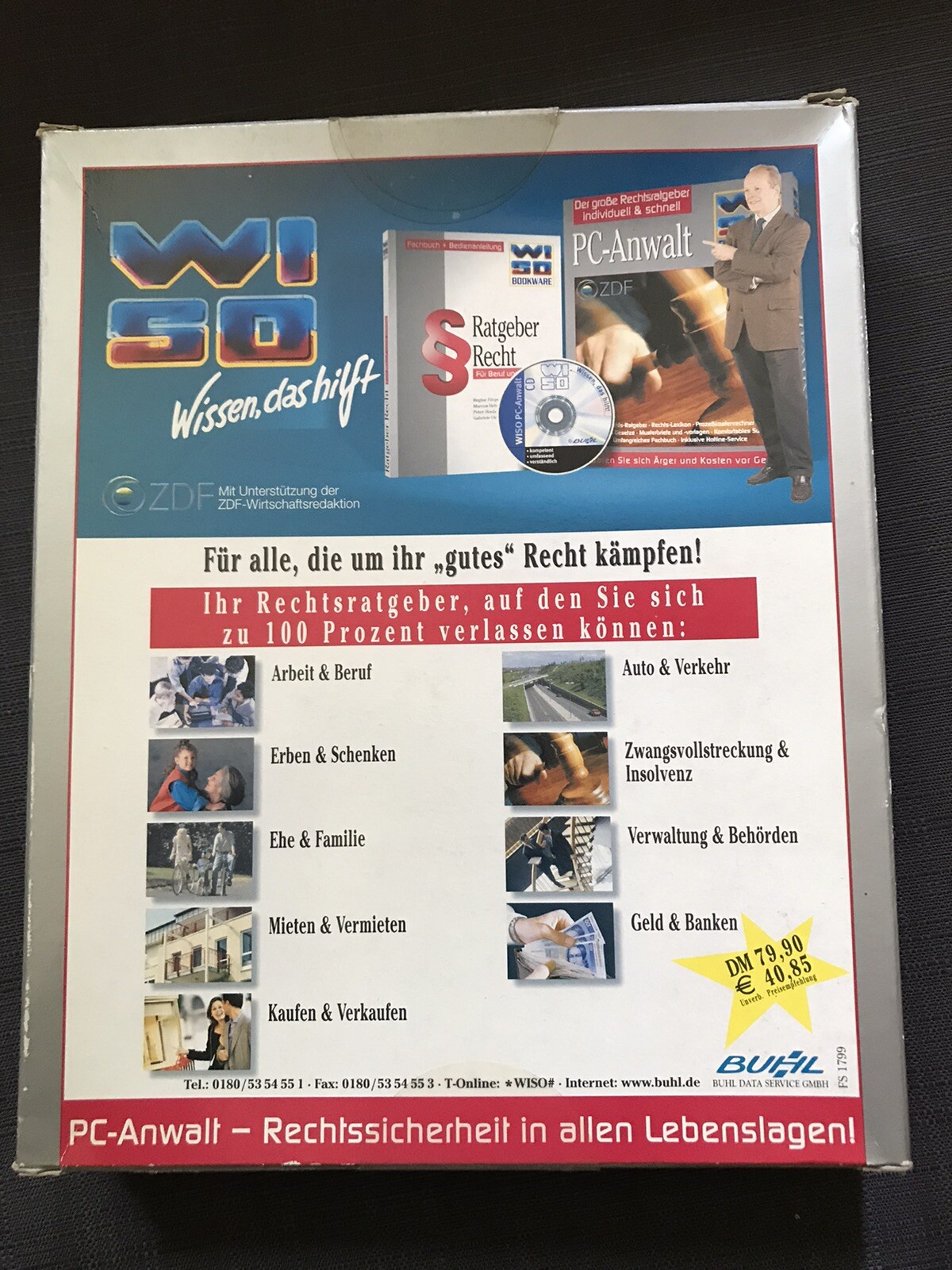 Wiso PC lawyer by Buhl the great legal guide individual & fast archive