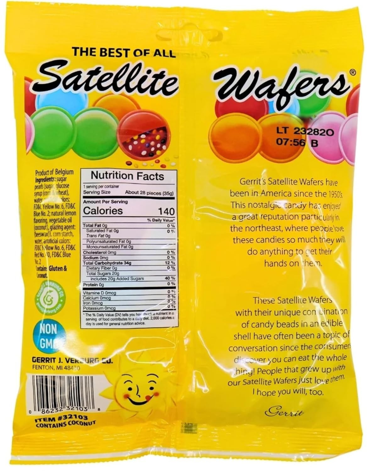 Guilt-Free 1.23 Ounce Satellite Wafers – 40- Classic Candy for All Ages
