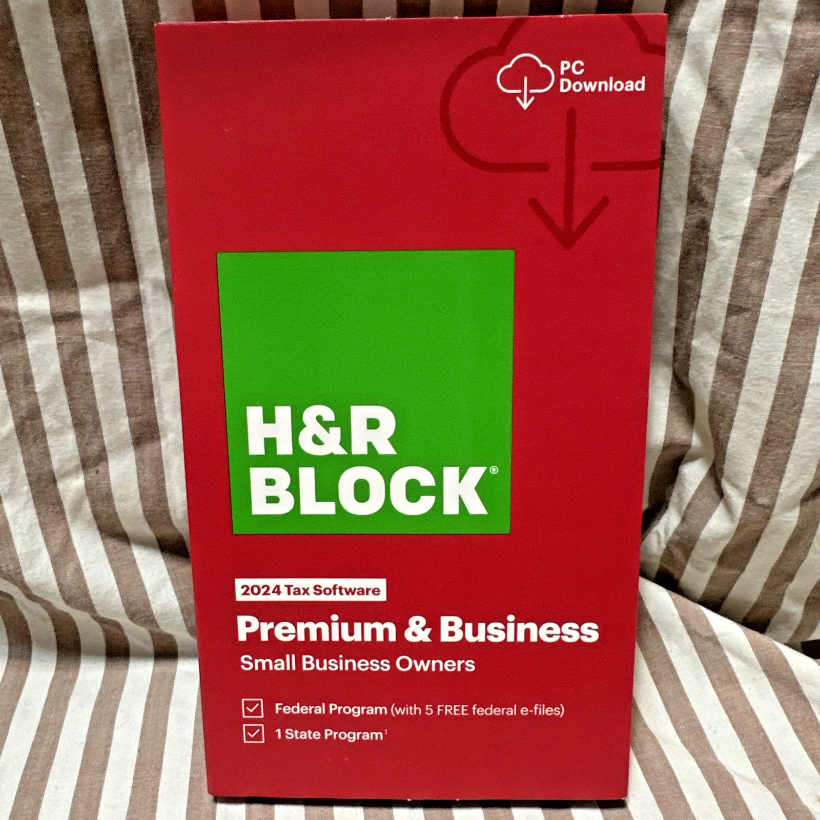 H&R Block Tax Software Premium & Business 2024 [Boxed Key Card] turbotax USA