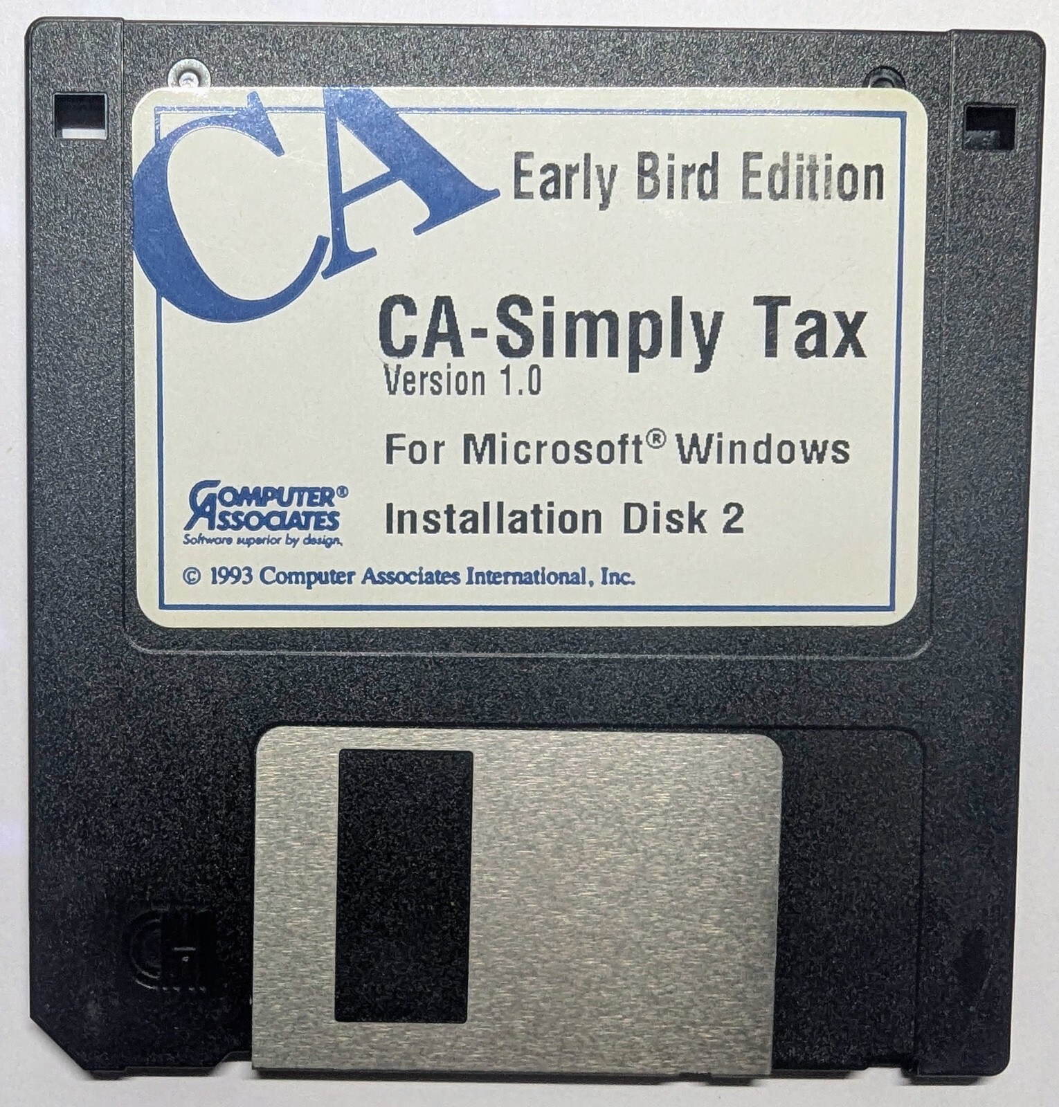 Computer Associates Simply Tax 1993 Early Bird & Final Editions for Windows
