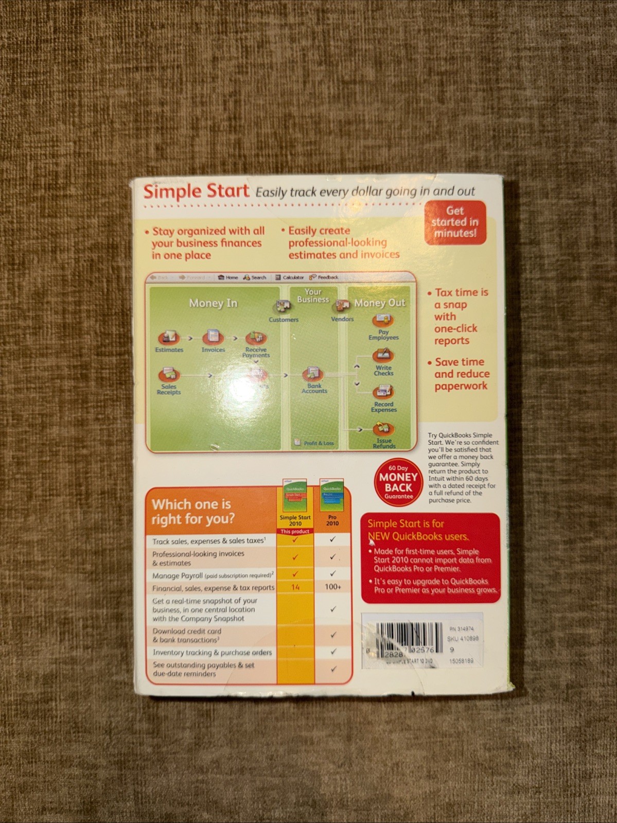 Intuit QuickBooks Accounting Software Simple Start 2010