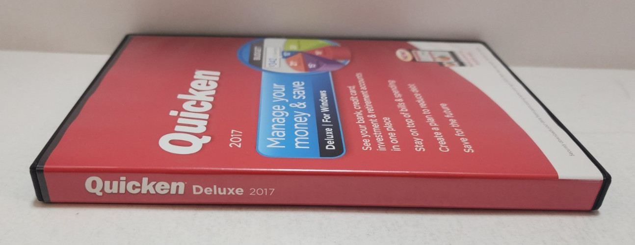 Intuit Quicken 2017 Deluxe For Windows Software Disc READ BEFORE PURCHASING!!