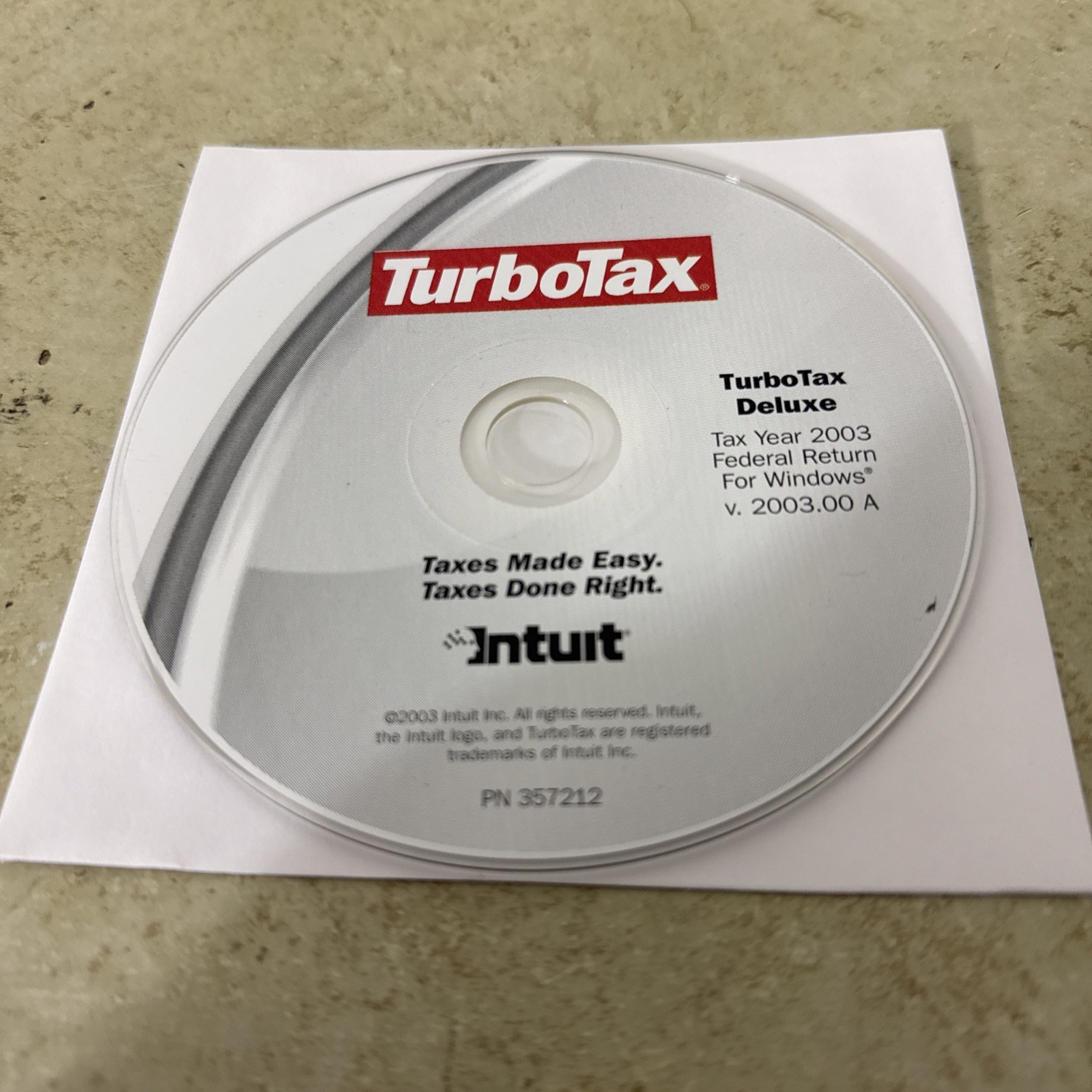 Turbo tax Deluxe Intuit 2003. Taxes made easy!!