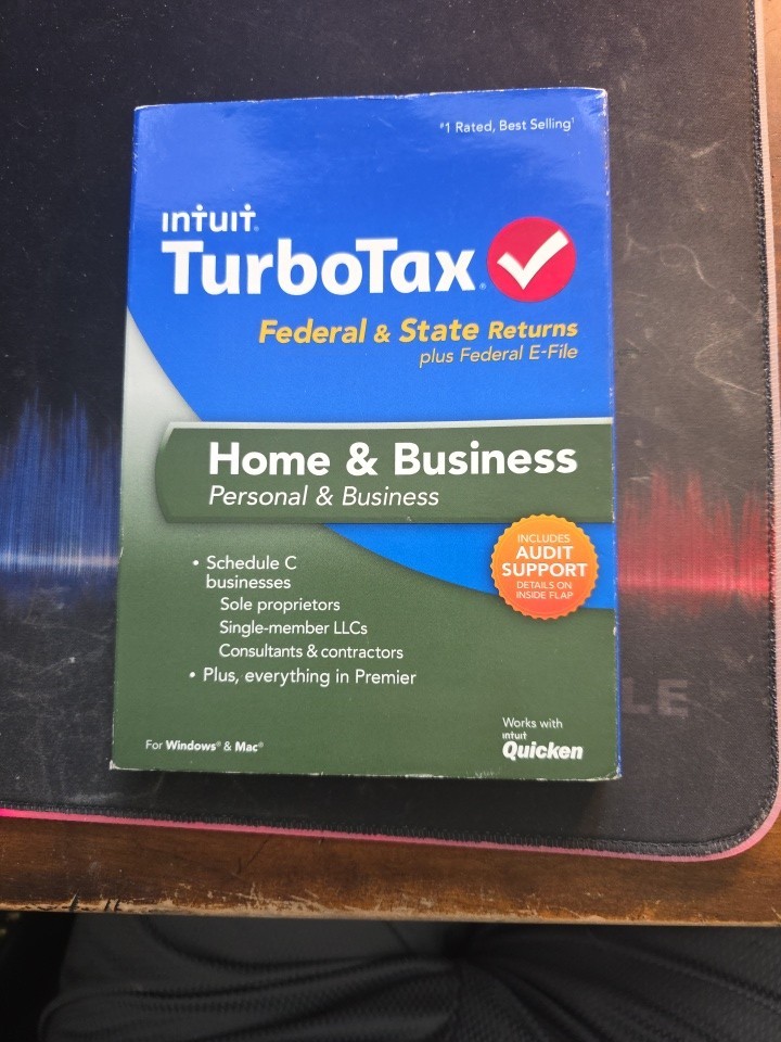 2013 TurboTax Home & Business federal e-file & state tax return for PC & Mac CD