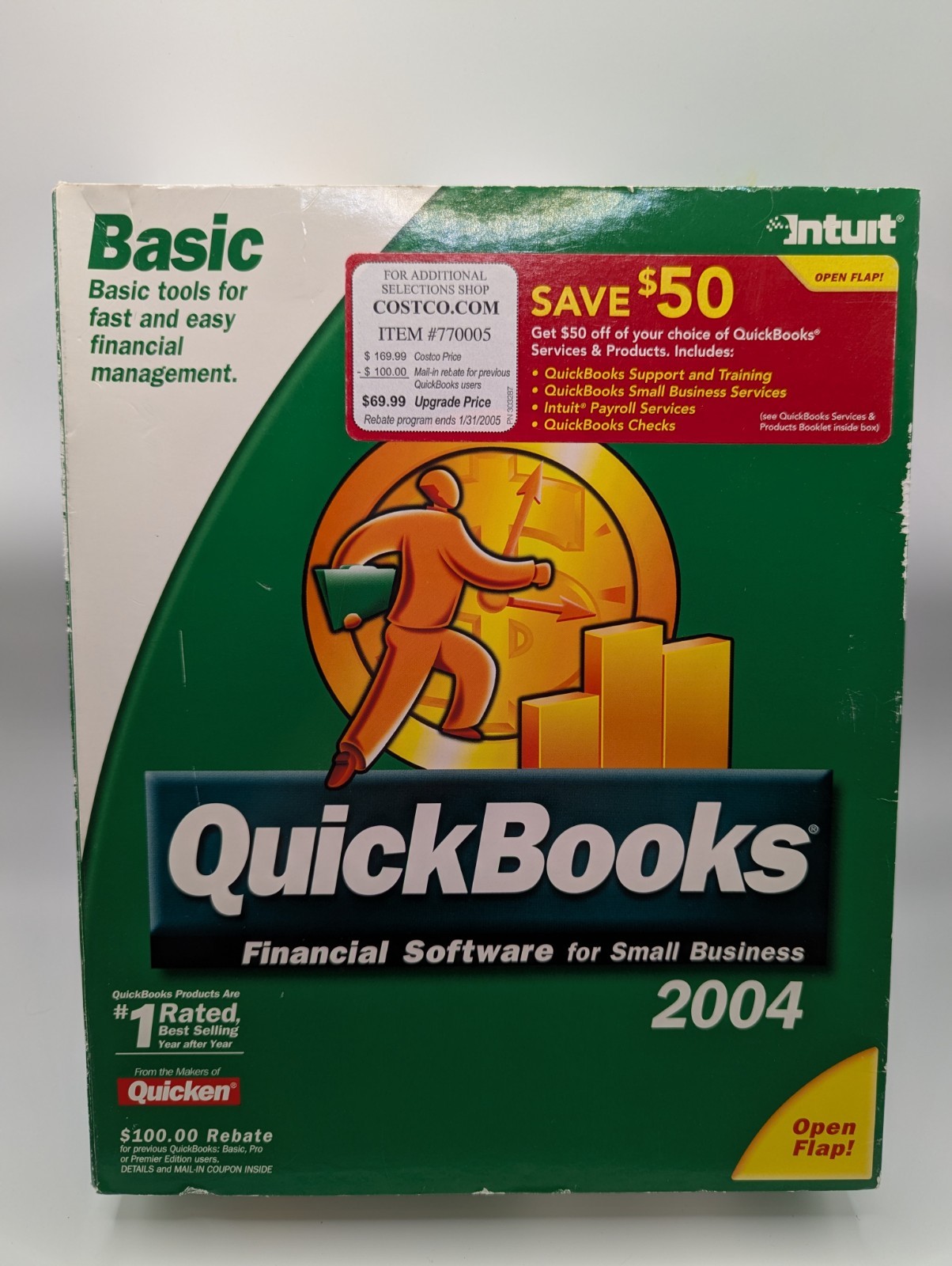 Intuit QuickBooks Basic 2004 Financial Software for Small Business Windows PC