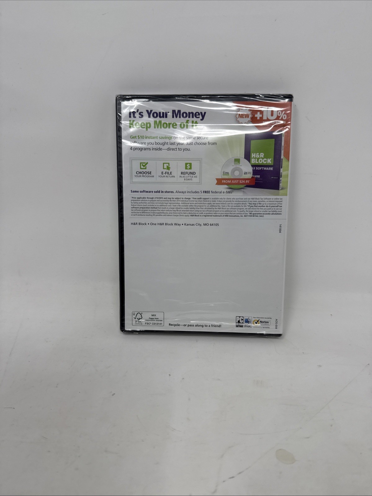 H & R Block One-Stop Shopping Tax Software 2014 Tax Year-RARE-SHIP N 24 HRS-NEW