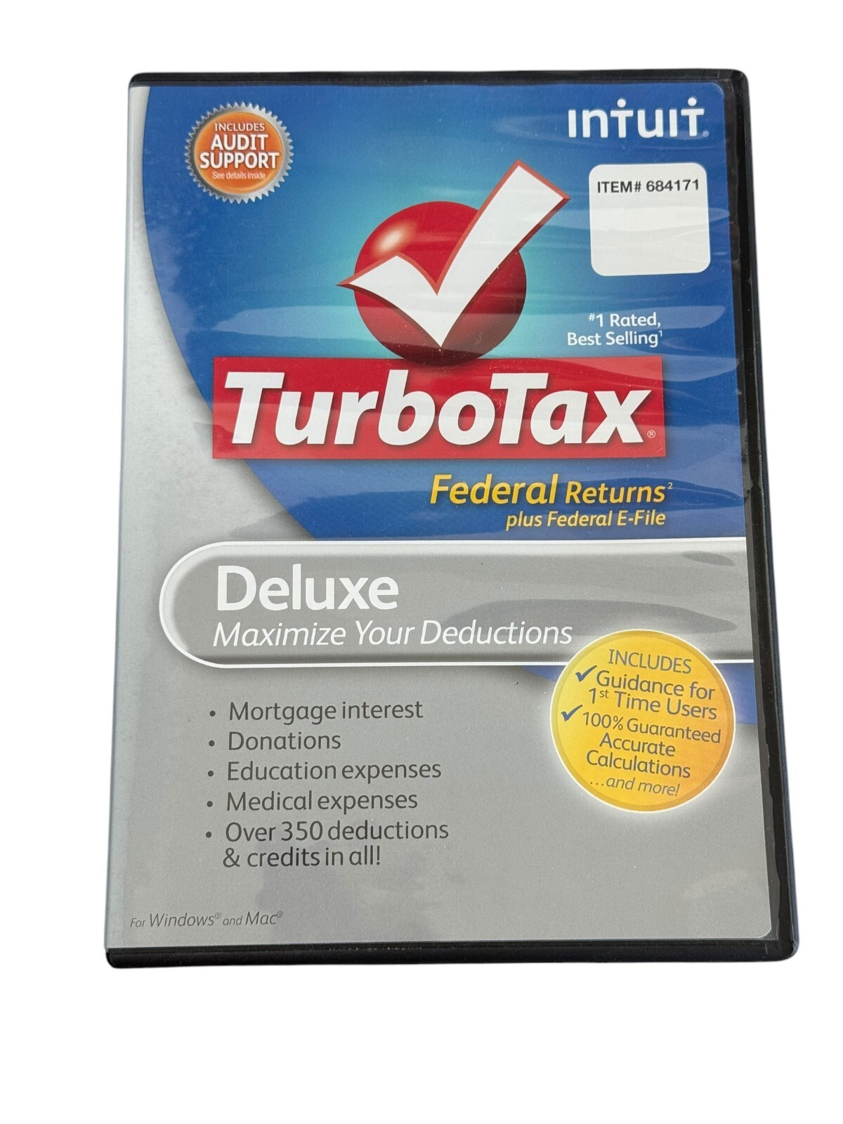 TurboTax Deluxe 2012 Federal Returns + Federal E-File for Windows and MAC