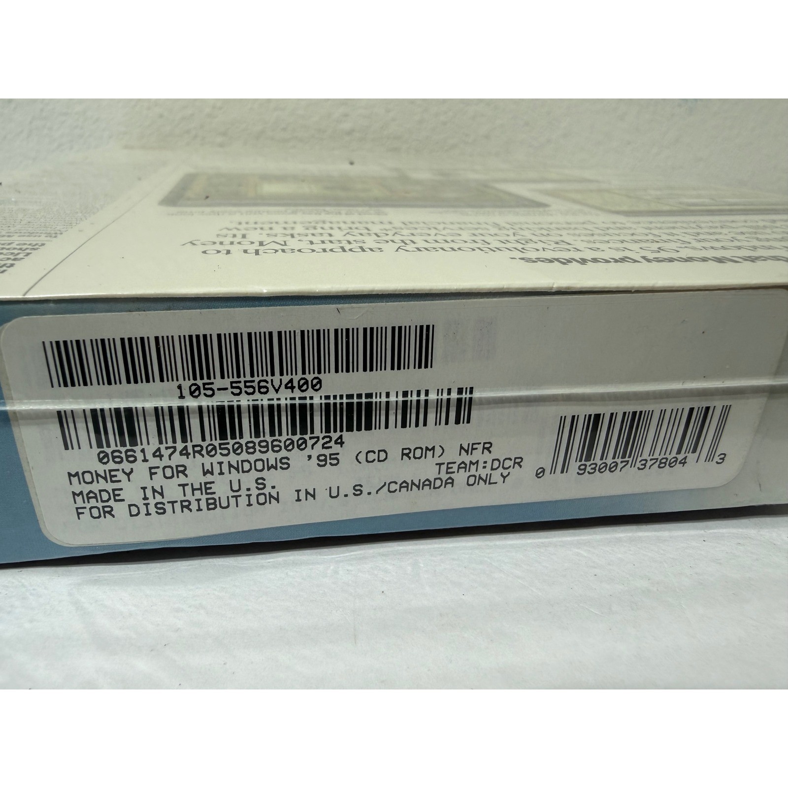 Microsoft Money Windows 95 Vintage Big Box Software Promotional Sample Sealed