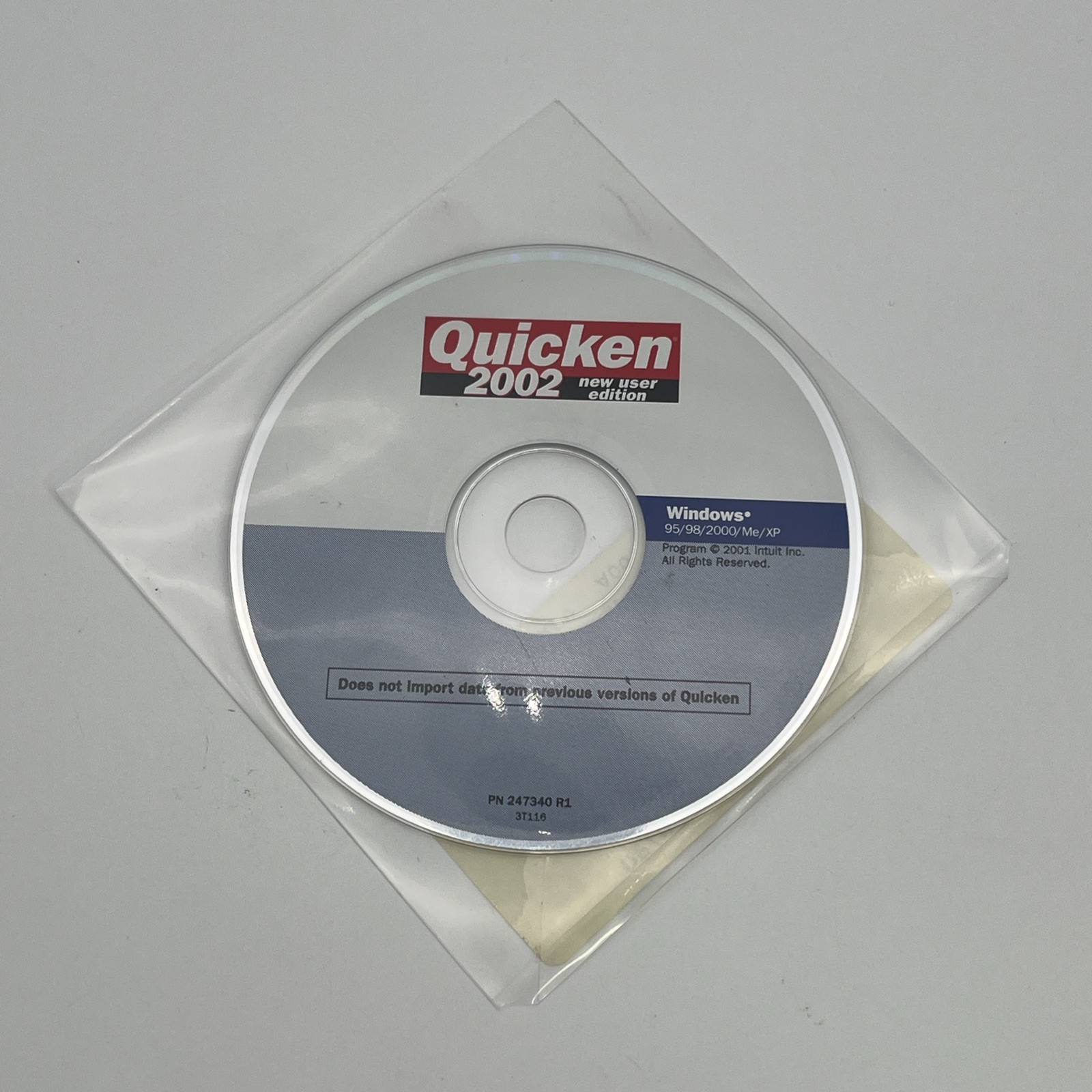 Quicken 2002 New User Edition New Sealed CD Windows 95/98/2000/ME/XP