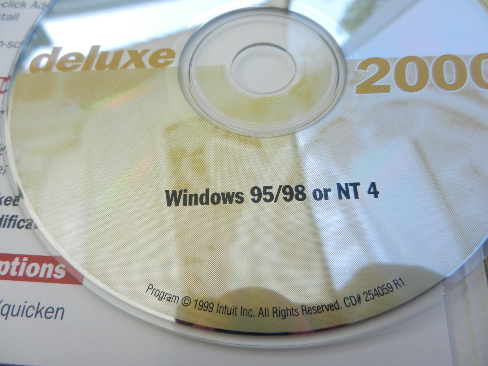 Deluxe Quicken 2000 Personal Financial Software for Windows 95 98 NT 4