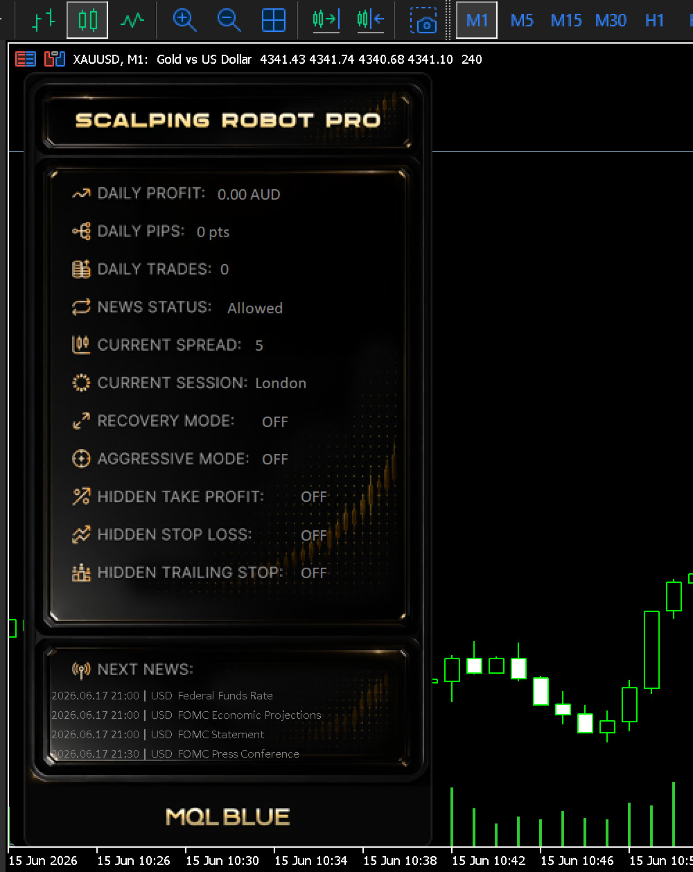 v2.0 Scalping Robot Pro EA Metatrader MT5 Gold Bot Trading Forex Robot