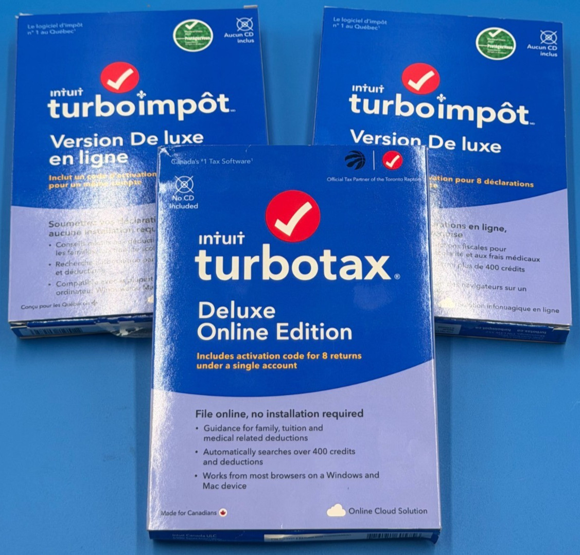Intuit TurboTax Deluxe Online Canada 5100302✨🔥✨BRAND NEW! FACTORY SEALED!✨🔥✨