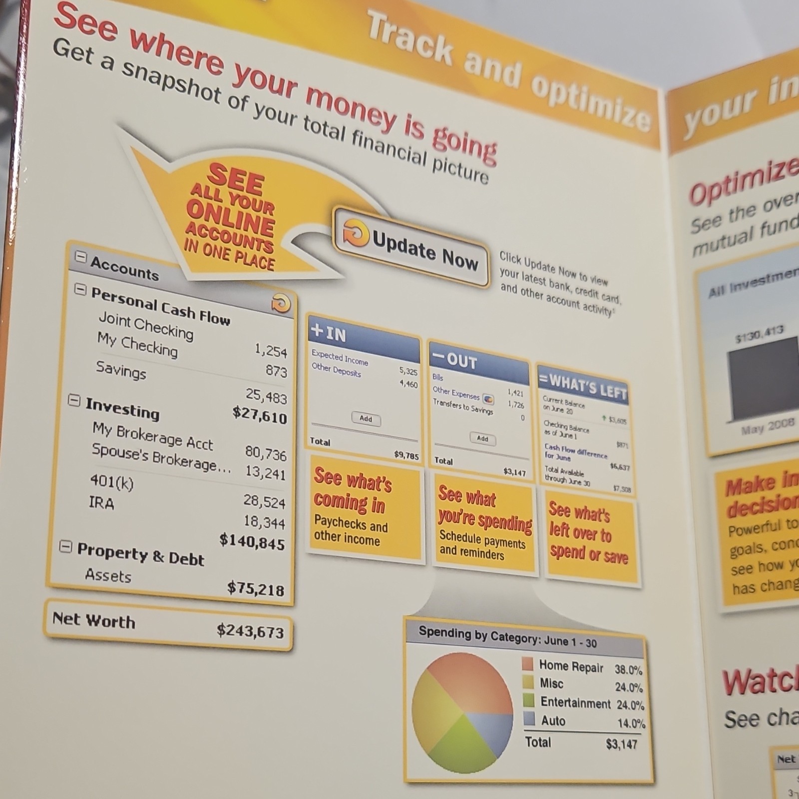 Intuit Quicken Premier 2009 Personal Finance Software Manage Investments