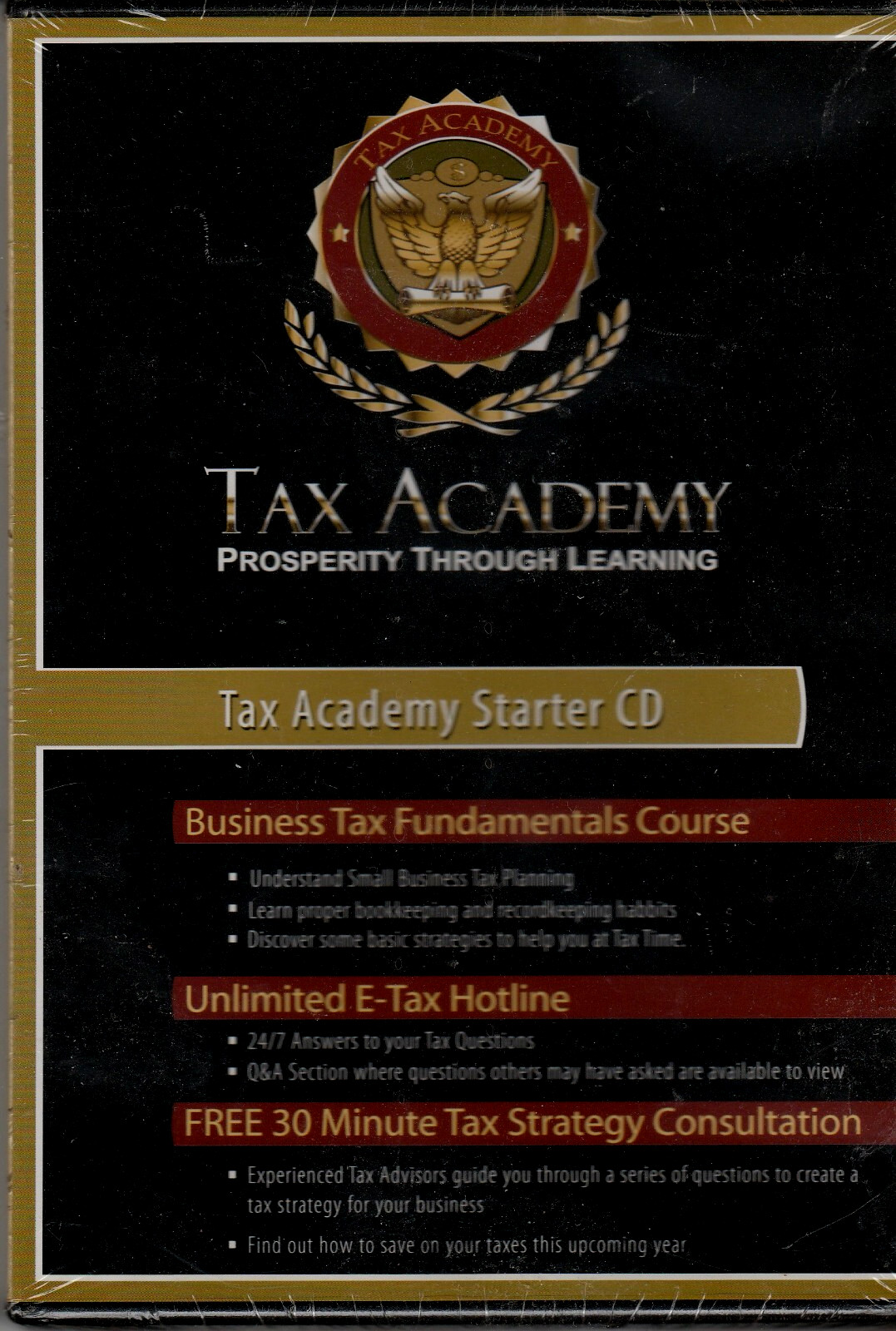 Tax Academy Prosperity Through Learning Starter PC CD-ROM Win Mac NEW SEALED