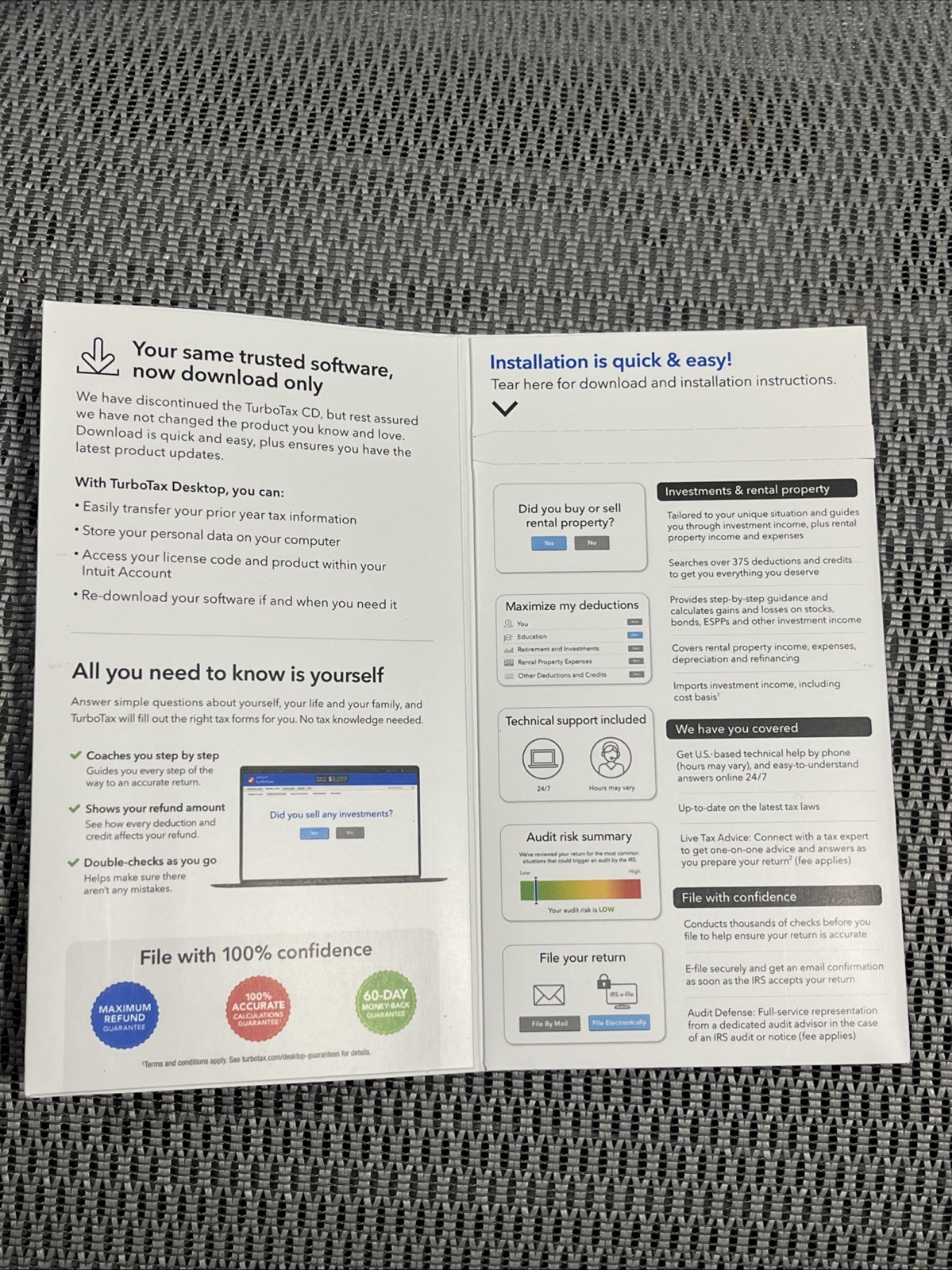 2024 Intuit Turbotax Premier Investments Rental Federal State Window Mac Sealed
