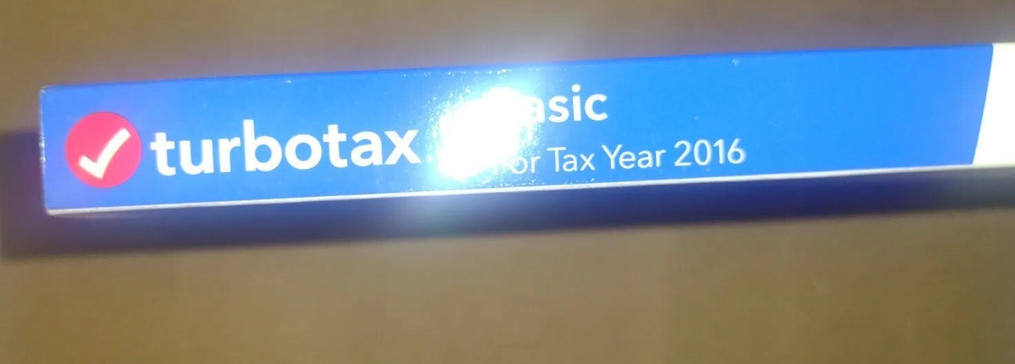 Turbotax 2016 Basic. Federal only + Federal E-file. No state. New sealed box.
