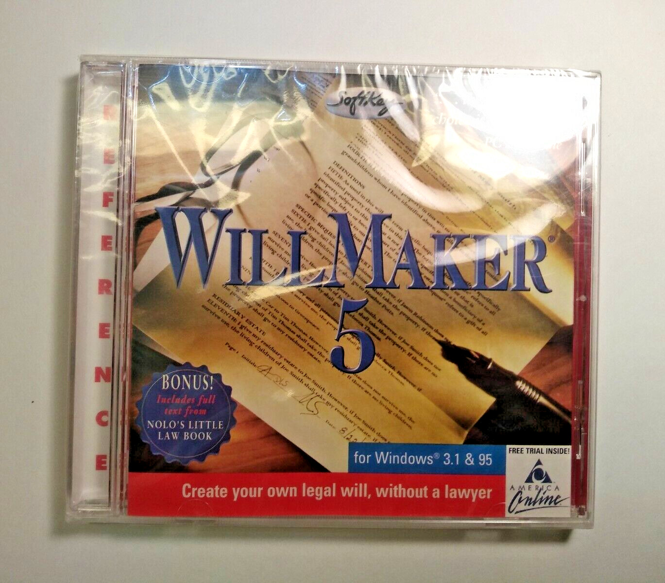 WillMaker 5 Software Windows 3.1 & Windows 95 BRAND NEW FACTORY SEALED CD 1997