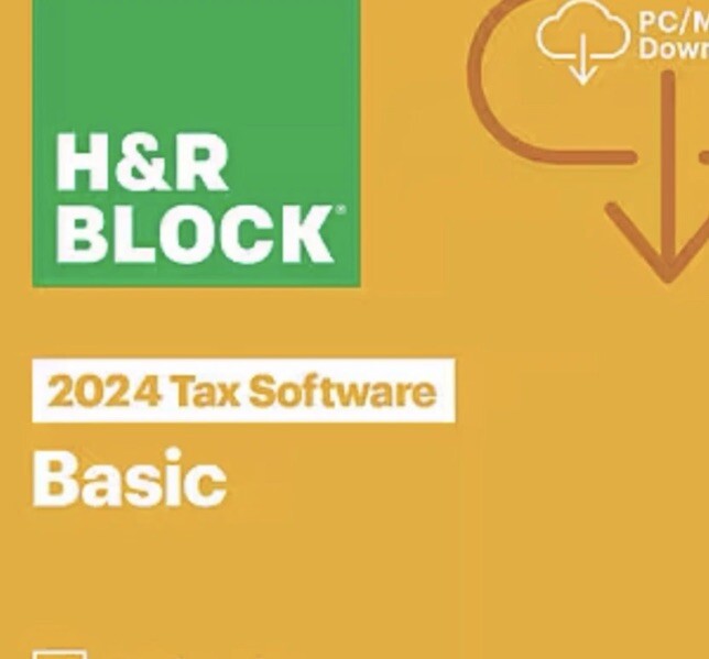 H & R Block Tax Software Basic Simple 2024 PC/MAC Download (code Same Day ) READ