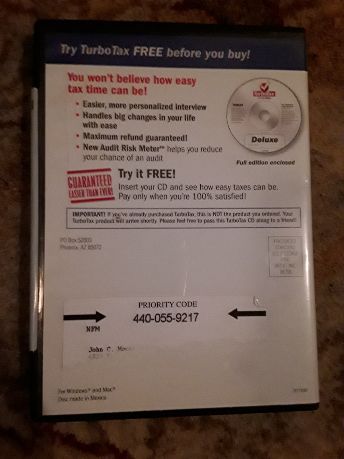 Turbo Tax 2007 Federal & State Returns Software