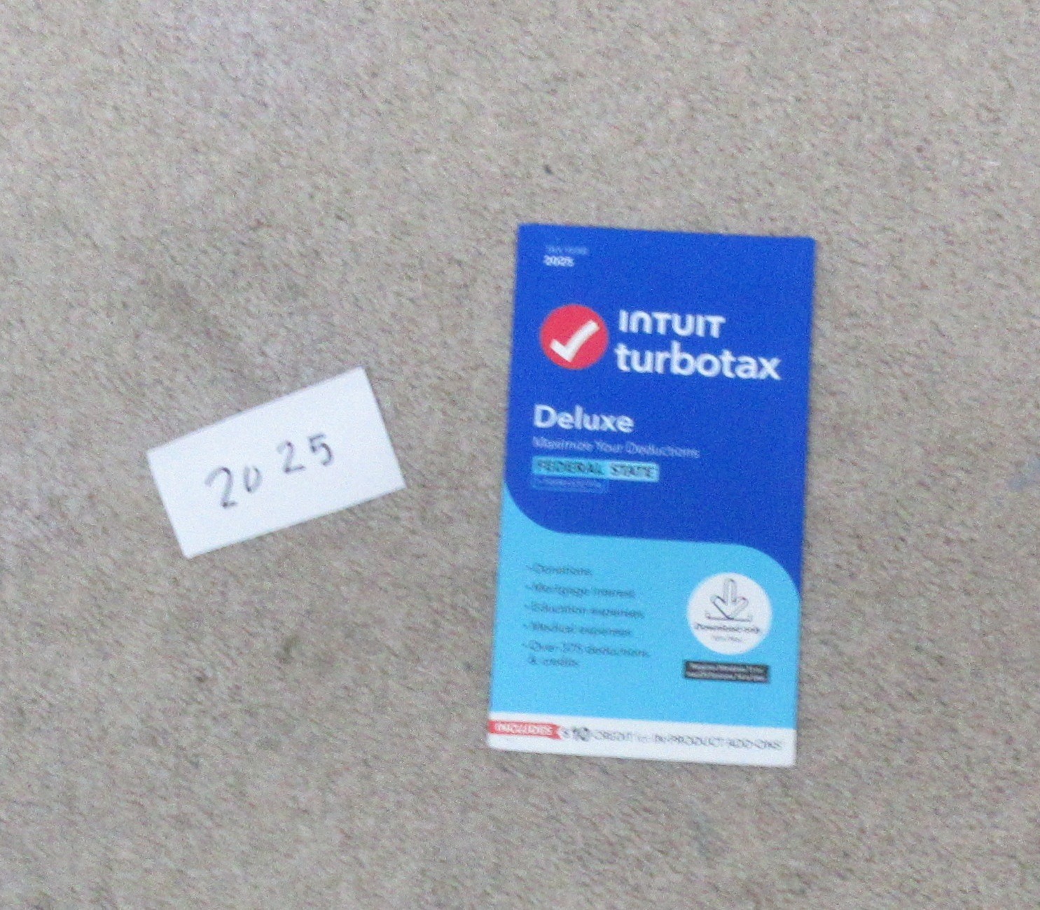 2025 Turbotax Deluxe Download FEDERAL STATE + Federal E-File