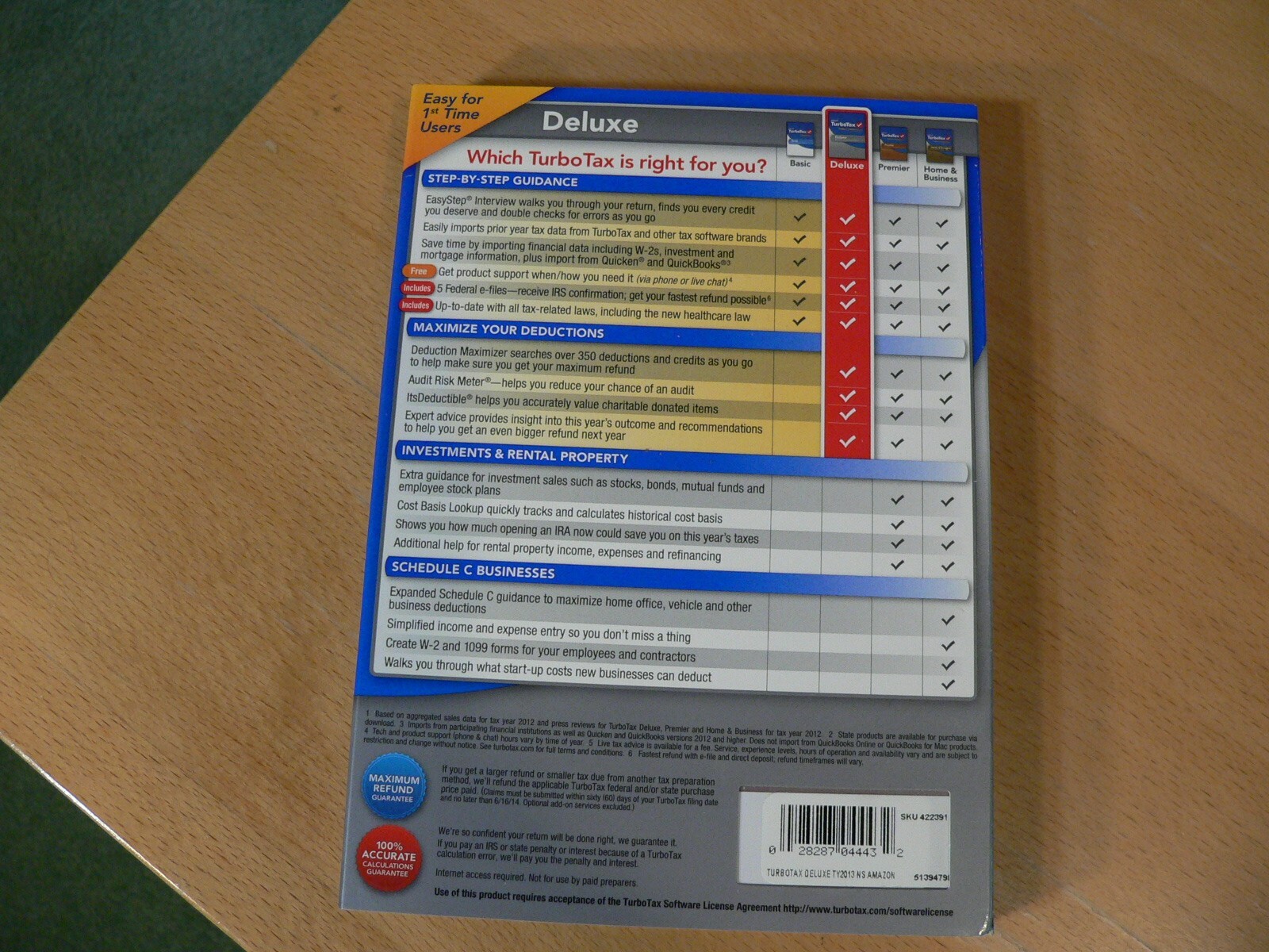 TurboTax Deluxe 2012 and 2013 Federal E-File for Windows & Mac