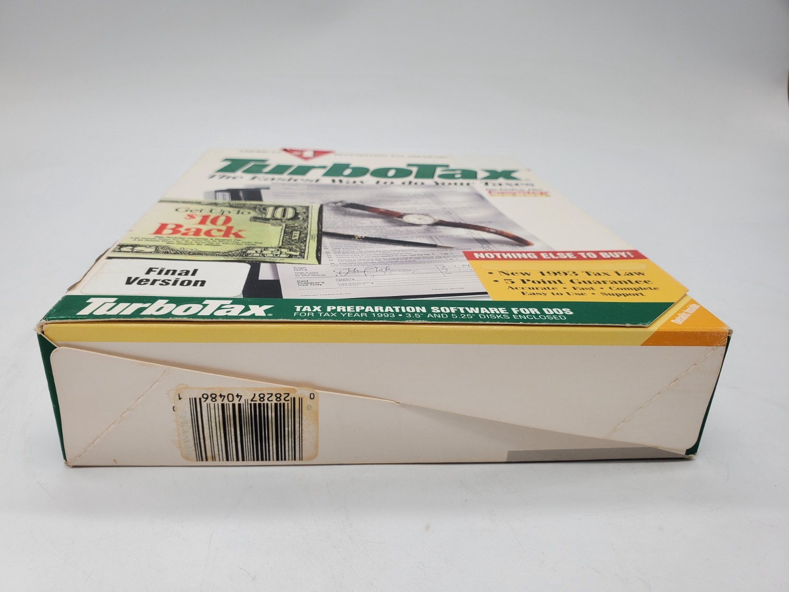 TurboTax Tax Year 1993 -Final Ver (ChipSoft, 3.5 & 5.25 Disks, DOS) Vintage CIB