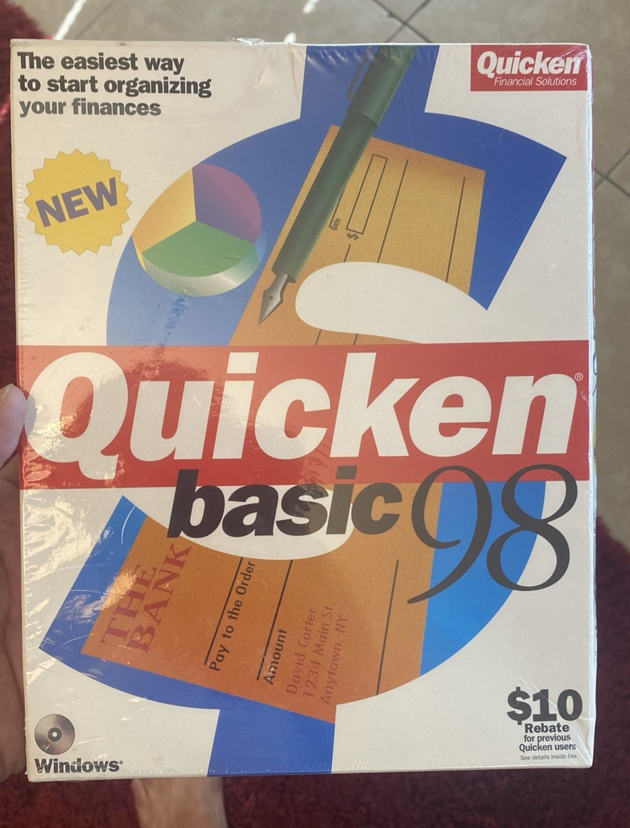 Intuit Quicken Basic 98 CD-ROM For Windows – SEALED